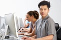 Group Of Students In Computer Class Royalty Free Stock Photo