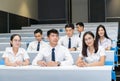 Group of students learning in classroom Royalty Free Stock Photo