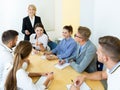 group of students listening teacher Royalty Free Stock Photo