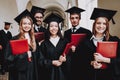 Group of Students. Mantles. Standing. Corridor. Royalty Free Stock Photo