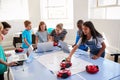 Group Of Students In After School Computer Coding Class Learning To Program Robot Vehicle Royalty Free Stock Photo