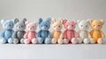 Group of Stuffed Animals on Table Royalty Free Stock Photo