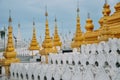 Group of stupas in Sanda Muni Paya temple of Mandalay. Royalty Free Stock Photo