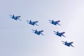 The group SU-27 in flight