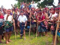 Group of Sumbanese Men During the Pasola Festival Royalty Free Stock Photo