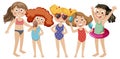 A group of summer kids Royalty Free Stock Photo