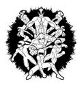 Group of Super Heroes action, Unity together team work