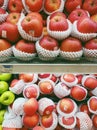 group of sweet apple in the basket