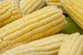 Group sweet corn and water drop on the table