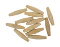 Group of tapered hardwood dowels