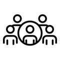 Group target audience icon, outline style