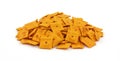 Group of Tasty Cheese Crackers Royalty Free Stock Photo
