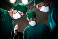 Group and teamwork of surgeons in the hospital operating room. Royalty Free Stock Photo