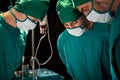 Group and teamwork of surgeons in hospital operating room Royalty Free Stock Photo
