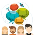 Group technology connected device satellite internet