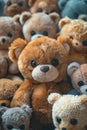 A group of teddy bears sitting next to each other Royalty Free Stock Photo