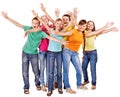 Group of teen people. Royalty Free Stock Photo