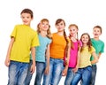 Group of teen people. Royalty Free Stock Photo