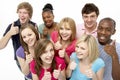 Group Of Teenage Friends In Studio Royalty Free Stock Photo