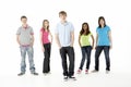 Group of Teenage Friends in Studio Royalty Free Stock Photo