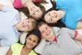 Group of Teenage Friends in Studio Royalty Free Stock Photo