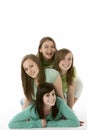 Group Of Teenage Girlfriends Royalty Free Stock Photo