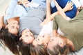 Group Of Teenage Girls Taking Selfie On Mobile Phone Royalty Free Stock Photo