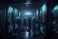 Group of Teenage Hackers Attacking Cyber Security Servers from Their Underground Hideout. Place Has Dark Atmosphere