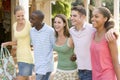 Group Of Teenagers Out Shopping Royalty Free Stock Photo