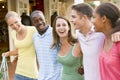 Group Of Teenagers Out Shopping Royalty Free Stock Photo