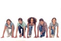 Group of teenagers Royalty Free Stock Photo