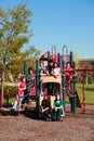 Group of teens on playgroung Royalty Free Stock Photo