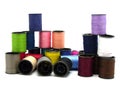 Group of thead spools Royalty Free Stock Photo
