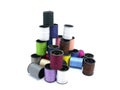 Group of thead spools Royalty Free Stock Photo