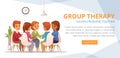 Group Therapy Cartoon Banner