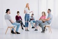 Group therapy with rebellious teenagers Royalty Free Stock Photo