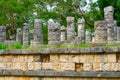 Group of a Thousand Columns. Chichen Itza archaeological site. Architecture of ancient maya civilization. Travel photo or wallpap