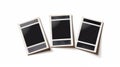 A group of three black and white photo frames. Ideal for interior design projects Royalty Free Stock Photo