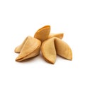 Three fortune cookies on white Royalty Free Stock Photo