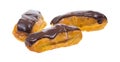 Group of Three Mini Chocolate Eclairs Royalty Free Stock Photo