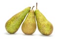 Fresh green conference pear isolated on white Royalty Free Stock Photo