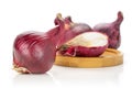 Stale red onion isolated on white Royalty Free Stock Photo