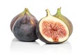 Sweet purple fig isolated on white