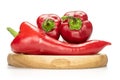 Sweet red bell pepper isolated on white Royalty Free Stock Photo
