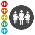 Group of three women icon Royalty Free Stock Photo