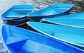 Blue Recreation Boats Royalty Free Stock Photo