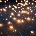 A group of tiny, sentient stars drifting through the cosmos in the form of luminous, playful fireflies2