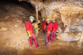 Group of tourist in the cave La Vallina on September 4, 2013 in Llanes, Asturias, Spain