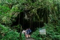 Group of tourists entering lang cave at Gunung Mulu national park. Sarawak