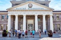 Group of tourists in front of Bonsecour market in Montreal, Quebec, Canada Royalty Free Stock Photo